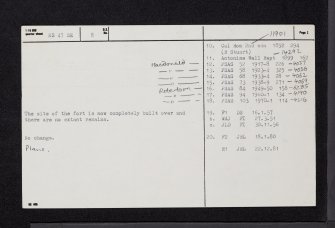 Old Kilpatrick, NS47SE 8, Ordnance Survey index card, page number 2, Verso