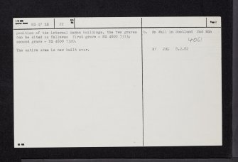 Old Kilpatrick, NS47SE 22, Ordnance Survey index card, page number 2, Verso