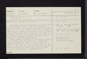 Dumbuck, NS47SW 8, Ordnance Survey index card, Recto