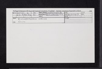 Auchenreoch Mains, NS48SW 4, Ordnance Survey index card, Recto