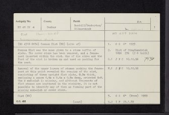 Auchenreoch Mains, NS48SW 4, Ordnance Survey index card, page number 1, Recto