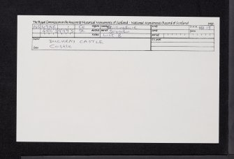Duchray Castle, NS49NE 1, Ordnance Survey index card, Recto