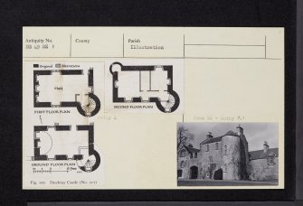 Duchray Castle, NS49NE 1, Ordnance Survey index card, Recto