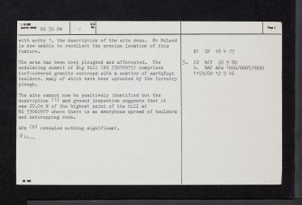 Rig Hill, Nith Lodge, NS50NW 2, Ordnance Survey index card, page number 2, Verso
