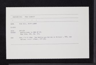 Rig Hill, Nith Lodge, NS50NW 2, Ordnance Survey index card, Recto