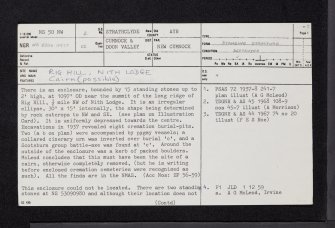 Rig Hill, Nith Lodge, NS50NW 2, Ordnance Survey index card, page number 1, Recto