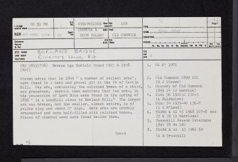 Borland Bridge, NS51NE 1, Ordnance Survey index card, page number 1, Recto