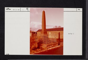 Mauchline, Loan Green, Martyr's Monument, NS52NW 7, Ordnance Survey index card, Recto