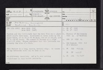 Motehill, Cumnock, NS52SE 3, Ordnance Survey index card, page number 1, Recto