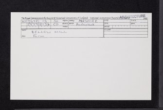 Bellow Mill, NS52SE 13, Ordnance Survey index card, Recto