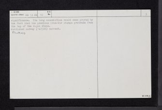 Darvel, Dagon Stone, NS53NE 12, Ordnance Survey index card, page number 3, Recto