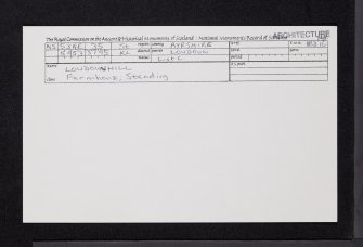 Loudounhill, NS53NE 35, Ordnance Survey index card, Recto