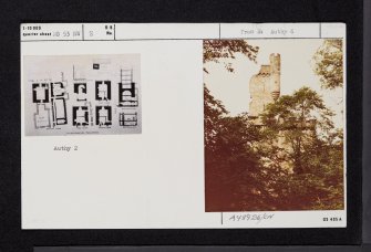 Loudoun Castle, NS53NW 8, Ordnance Survey index card, Recto