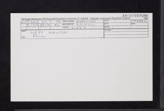 West Newton, NS53NW 27, Ordnance Survey index card, Recto