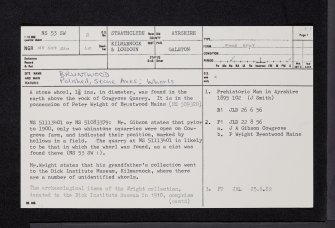 Bruntwood, NS53SW 2, Ordnance Survey index card, page number 1, Recto