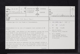 Airtnoch, Fenwick, NS54SW 2, Ordnance Survey index card, page number 1, Recto