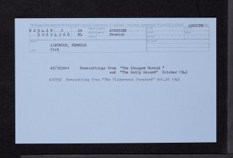 Airtnoch, Fenwick, NS54SW 2, Ordnance Survey index card, Recto