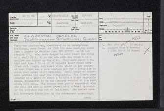 Clarkston, Overlee, NS55NE 11, Ordnance Survey index card, page number 1, Recto