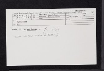 Castle Hill, NS55NE 15, Ordnance Survey index card, Recto