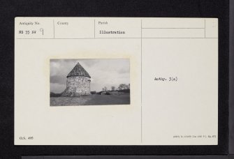 Thornliebank, Holm Farm, Dovecot, NS55NW 9, Ordnance Survey index card, Recto
