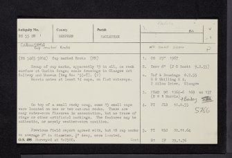 Carlin Crags 1, NS55SW 1, Ordnance Survey index card, page number 1, Recto