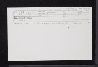 Glasgow, Partick Castle, NS56NE 4, Ordnance Survey index card, Recto