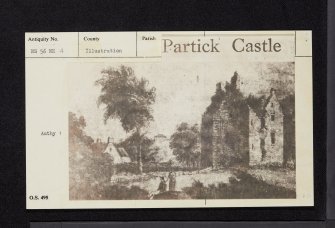 Glasgow, Partick Castle, NS56NE 4, Ordnance Survey index card, Recto