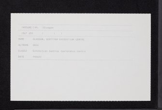 Glasgow, Stobcross Quay, Scottish Exhibition And Conference Centre, NS56NE 144, Ordnance Survey index card, Recto