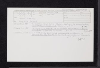 Renfrew, Town Hall, NS56NW 25, Ordnance Survey index card, Recto