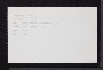 Glasgow, Renfrew Road, Luma Light Factory, NS56NW 56, Ordnance Survey index card, Recto