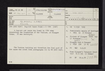 Glasgow, Trongate, Town Hall And Tontine Building, NS56SE 19, Ordnance Survey index card, page number 1, Recto