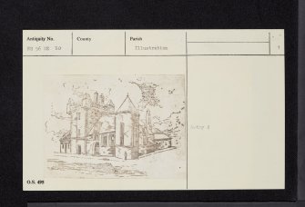 Glasgow, Govan Baronial Tower, NS56SE 30, Ordnance Survey index card, page number 1, Recto