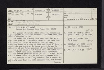Glasgow, Newlands, NS56SE 38, Ordnance Survey index card, page number 1, Recto