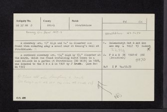 Strathblane, NS57NE 2, Ordnance Survey index card, Recto