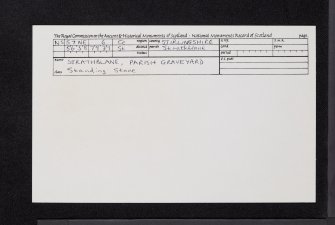 Strathblane, Parish Graveyard, NS57NE 6, Ordnance Survey index card, Recto