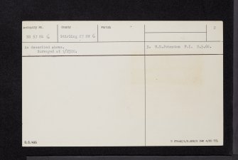 Strathblane, Parish Graveyard, NS57NE 6, Ordnance Survey index card, page number 2, Verso