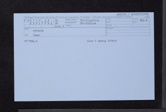 Mugdock Tower, NS57NE 45, Ordnance Survey index card, Recto