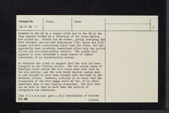 Balmuildy, NS57SE 12, Ordnance Survey index card, page number 3, Recto