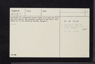 Balmuildy, NS57SE 12, Ordnance Survey index card, page number 4, Verso