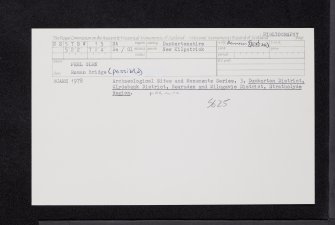Peel Glen, NS57SW 15, Ordnance Survey index card, Recto