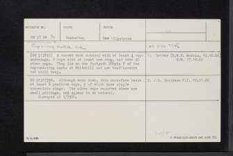 Whitehill 1, NS57SW 34, Ordnance Survey index card, Recto