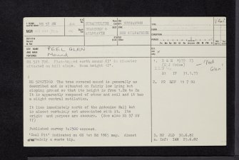 Peel Glen, NS57SW 46, Ordnance Survey index card, page number 1, Recto
