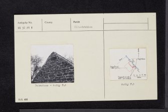 Gartness Castle, NS58NW 1, Ordnance Survey index card, Recto