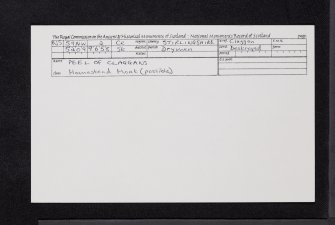 Peel Of Claggans, NS59NW 2, Ordnance Survey index card, Recto