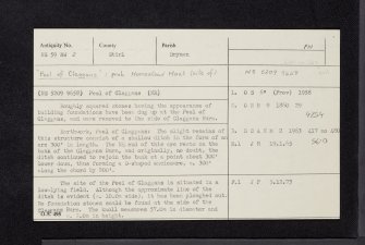 Peel Of Claggans, NS59NW 2, Ordnance Survey index card, Recto