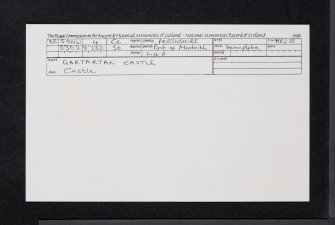Gartartan Castle, NS59NW 4, Ordnance Survey index card, Recto