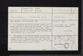 Peel Of Garchell, NS59SW 1, Ordnance Survey index card, page number 1, Recto
