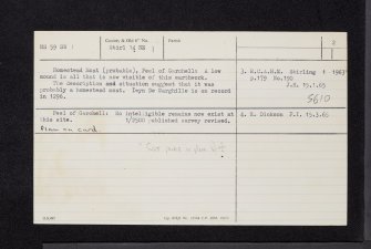 Peel Of Garchell, NS59SW 1, Ordnance Survey index card, page number 2, Verso
