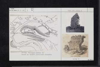 Kyle Castle, NS61NW 5, Ordnance Survey index card, Recto