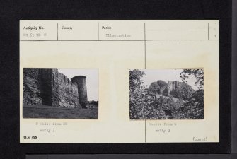 Bothwell, Castle Avenue, Bothwell Castle, NS65NE 5, Ordnance Survey index card, page number 1, Recto